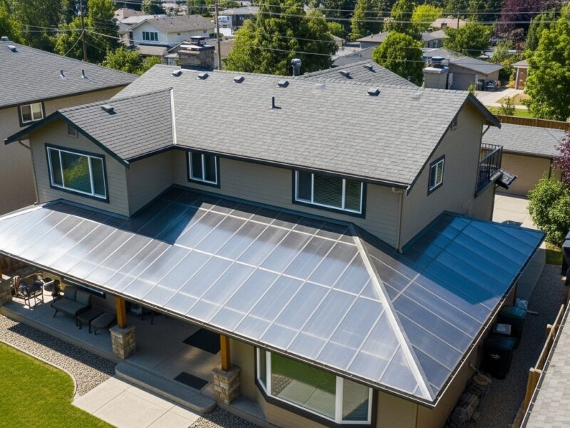 How do you get green algae off a polycarbonate roof?